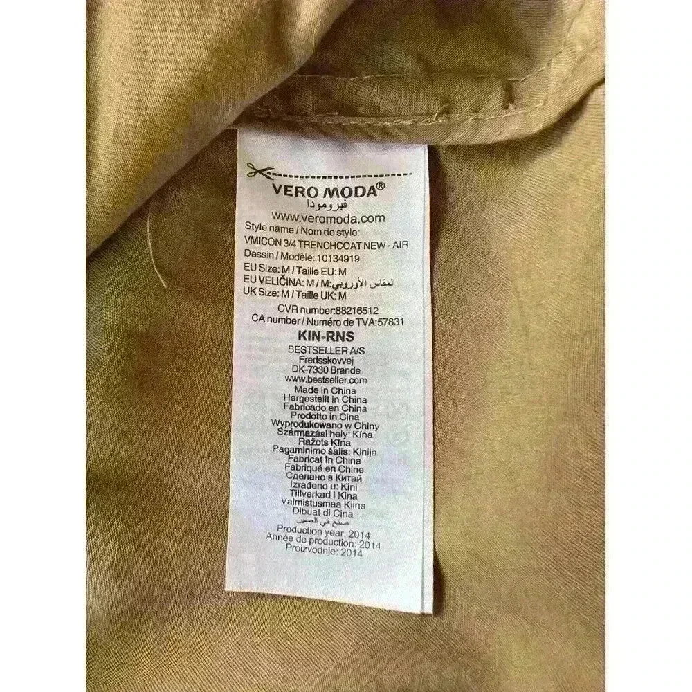 Anthropologie Cartonnier Trench Coat Women's Medium Brown Draped Daytripper